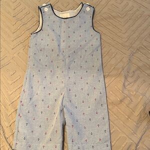 Cactus Light Blue Romper with Anchor Design